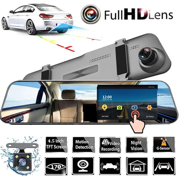 🚗Vlajková loď celoobrazovkový automobilový rekordér💻 1440P ultra čistý📲 pripojenie APP mobilného telefónu, hlasové ovládanie🎙 predné a zadné duálne nahrávanie