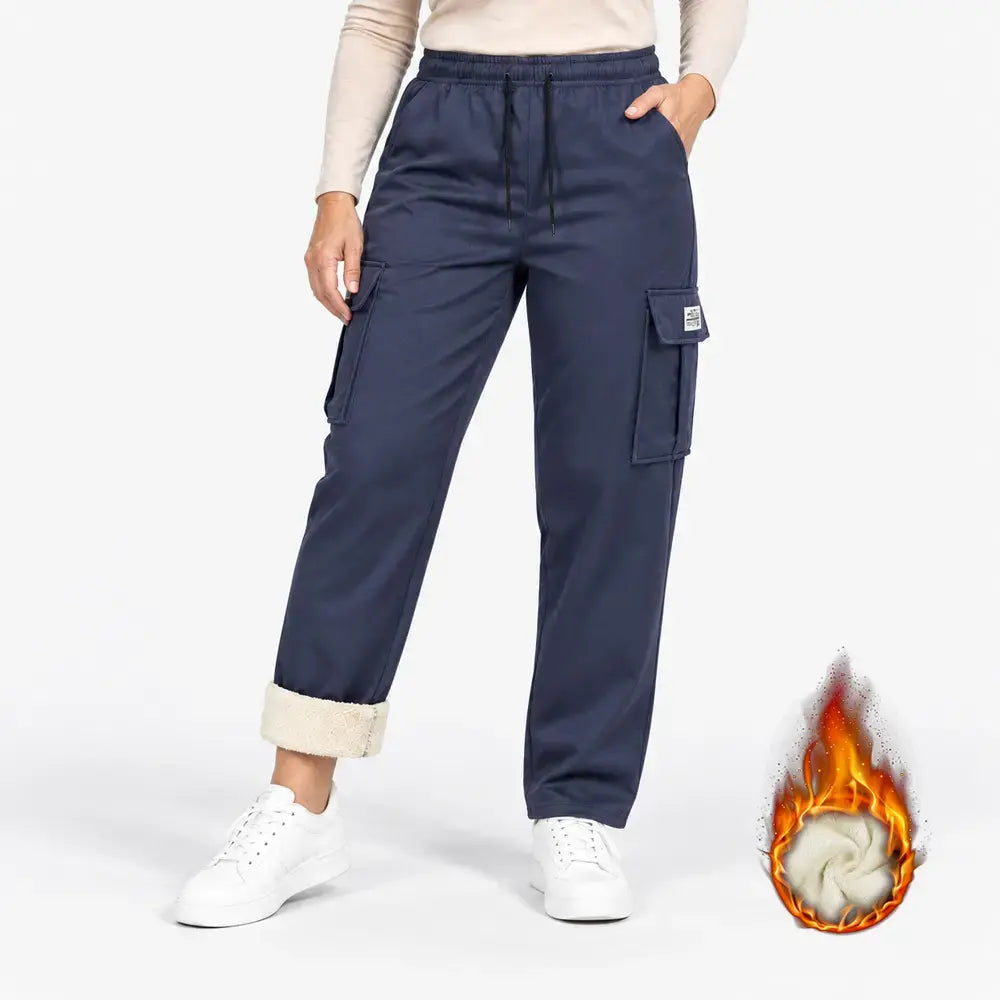 【S-3XL】Nejprodávanější zimní cargo kalhoty - zateplené, tlusté, teplé, s více kapsami, jednoduché, sportovní