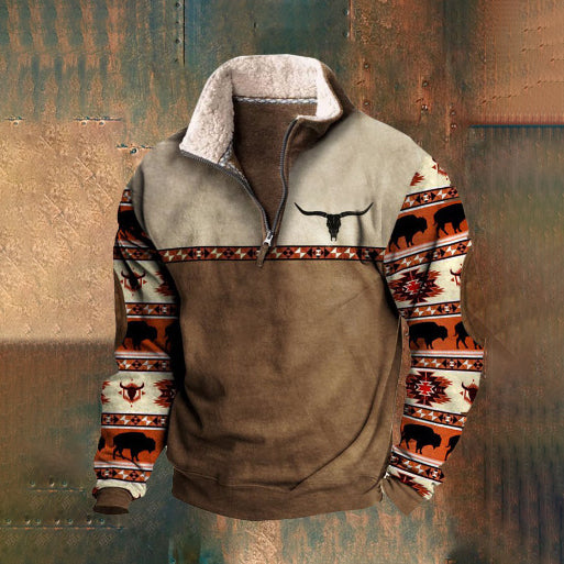 👕Nowy, modny męski sweter z długim rękawem 3D na jesień i zimę 2025