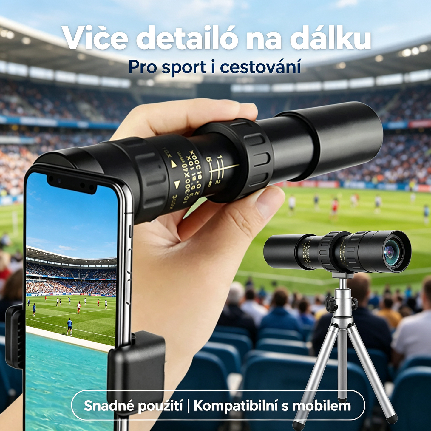 Doprava zdarma 🔥【Sleva na akci】🔥Přenosné monokulární dalekohledy s vysokým rozlišením a 10–300násobným zoomem