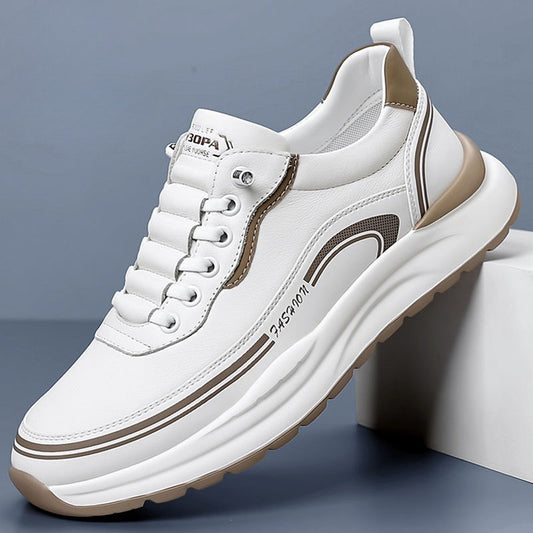 [39-45] Vodoodolné a voči nečistotám odolné kožené športové topánky s mäkkou podrážkou pre maximálne pohodlie