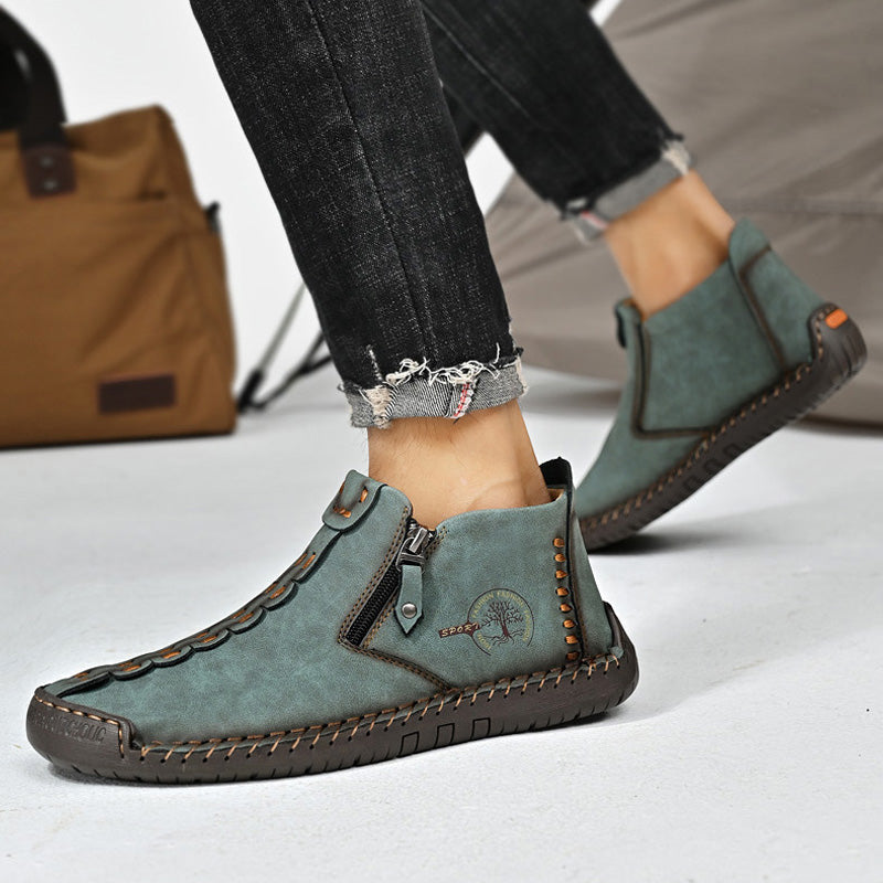 🥾Ova nova zimska muška čizme Martens (38-48) za zimu 2025. godine, s unutrašnjom podstavom od krzna i patentnim zatvaračem – tople, udobne i elegantne za zimske dane!