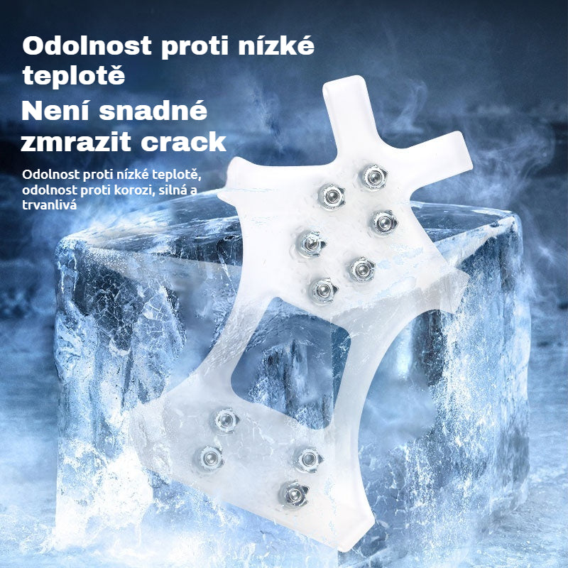 👴🚶🏔️Kupte 2 a dostanete 2 zdarma🔥Neviditelné 5zubé protiskluzové návleky na mačky, průhledné venkovní návleky na sněhovou turistiku, horolezectví, horolezectví, zimní ledový povrch, nezbytný pro seniory.