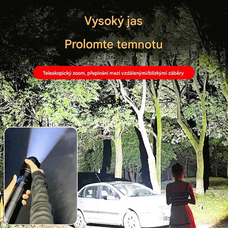 🆕🔦  Nový venkovní hlídkový světlomet, výkonná svítilna na dlouhé střílení
