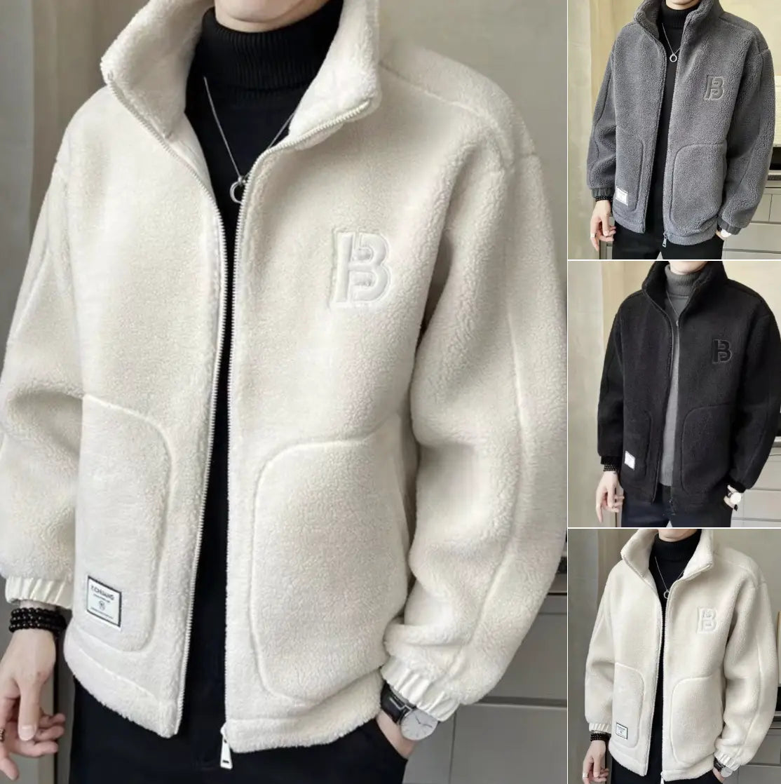 ⛄【L-6XL】Téli polár dzseki, pamutkabát, vastagított báránygyapjú pamutkabát, meleg kabát