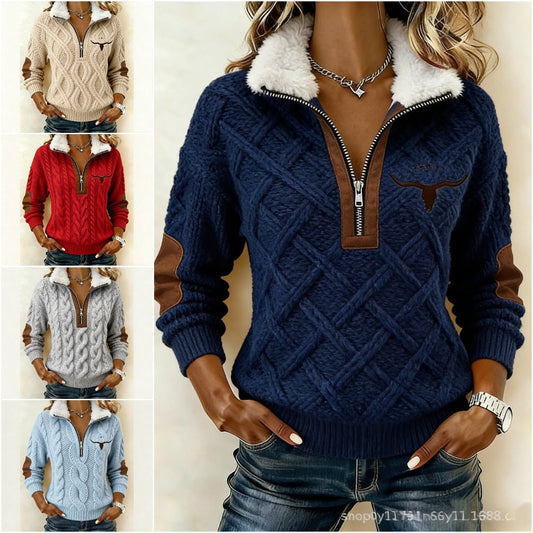 🔥🔥S-3XL  Mikina s dlouhým rukávem a potiskem a chlupatým kardiganem