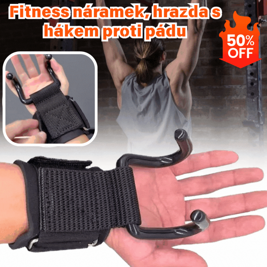 💪【Kupte 1 kusy a získejte 1 zdarma】🔥Fitness náramek, hrazda s hákem proti pádu