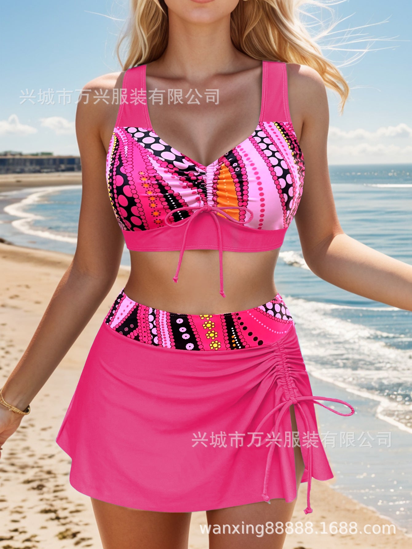 Letní sleva 50 % 🩱👙【S-2XL】Dámské stylové zeštíhlující dvoudílné plavky