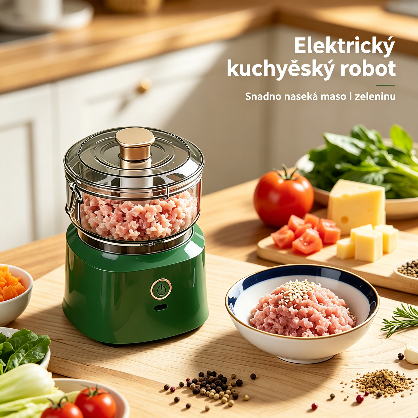 🔥 Sleva 50 %! 🔥 🥩⚡ Velkokapacitní elektrický mlýnek na maso: Výkonný, rychlý a snadno použitelný | Ideální pro domácí kuchyně a přípravu domácích jídel 🍔🌮