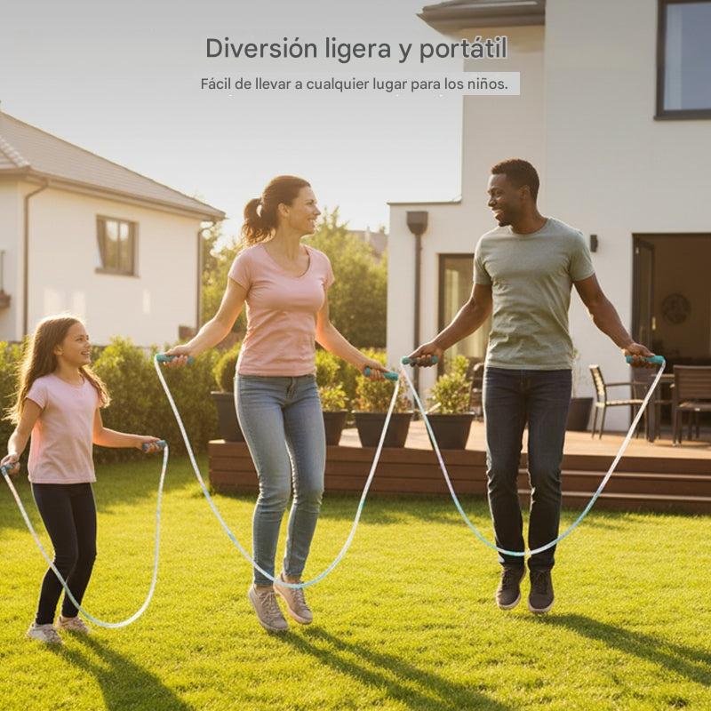 🏃【2 artículos】🌈 Cuerda para saltar con luz LED para niños