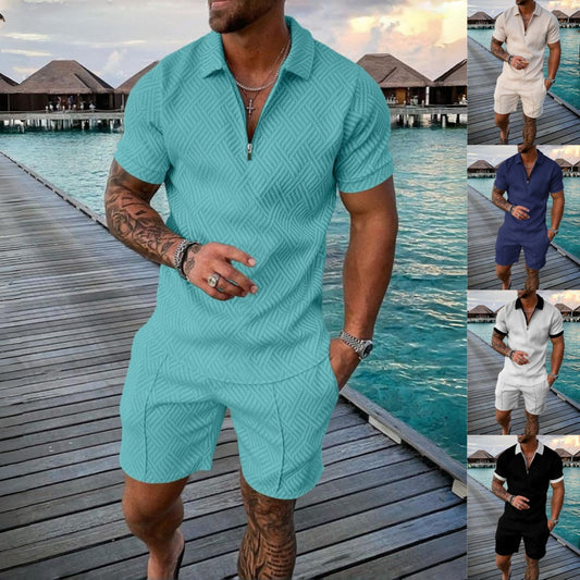Doprava zdarma【S-3XL】Pánský letní oblek: Pohodlná košile a kraťasy