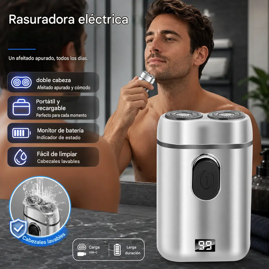 🚚 Envío gratis 🧡 Afeitadora eléctrica para hombre, carga USB • Resistente al agua • Afeitado de precisión