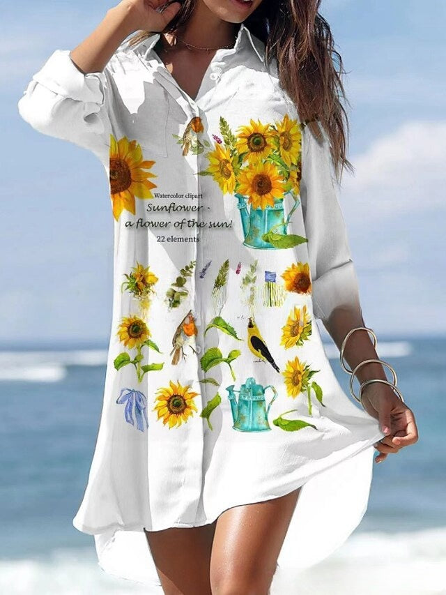 🌻【S-3XL】 Stylové košilové šaty pro každý den