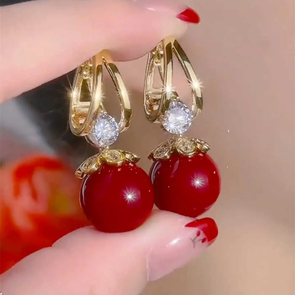 💋(2 kusy) Dámske elegantné perlové náušnice