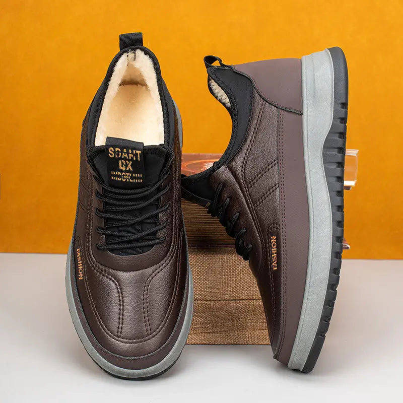 🏆🔥【39-45】Zapatos deportivos casuales de invierno 2026 para hombre, nuevos, de cuero genuino, impermeables, con suela suave de terciopelo