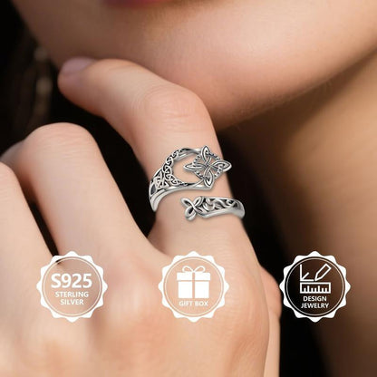 🌟Anillo de nudo celta de plata S925 con compra 1 y llévate 1 gratis