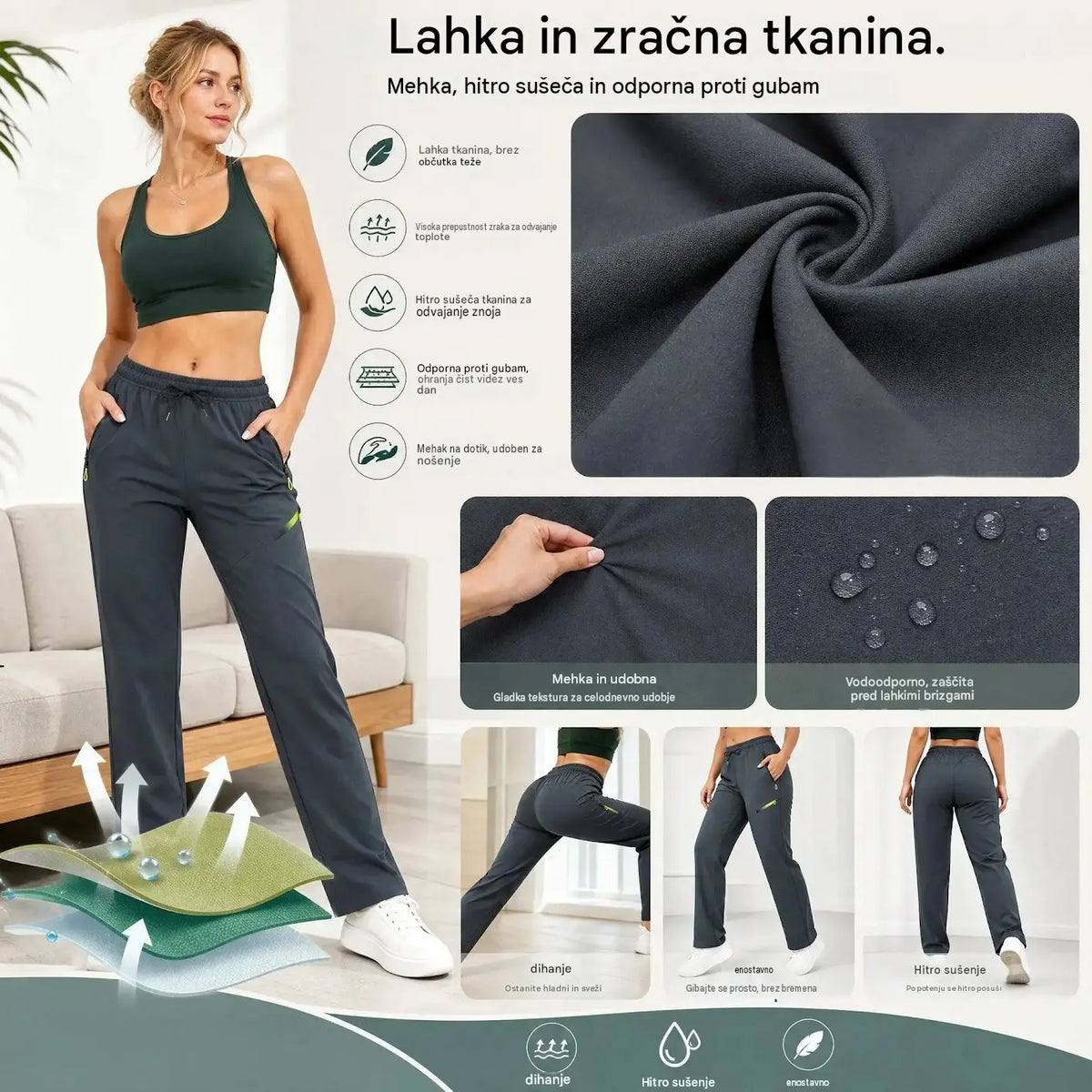 ⏳ Časovno omejena ponudba 🔥 Ženske cargo hlače ravnega kroja — Elastičen pas; popolne za službo, potovanja in vsakdanje nošenje 👖✨