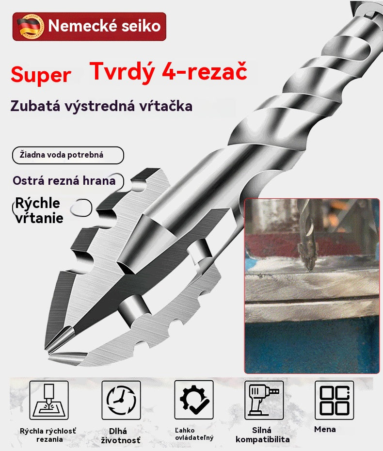 🥇Super tvrdá pílovitá rezná hrana, 7. generácia excentrického vrtáka z volfrámovej ocele 【3+4+5+6+8+10+12+14+16 mm】