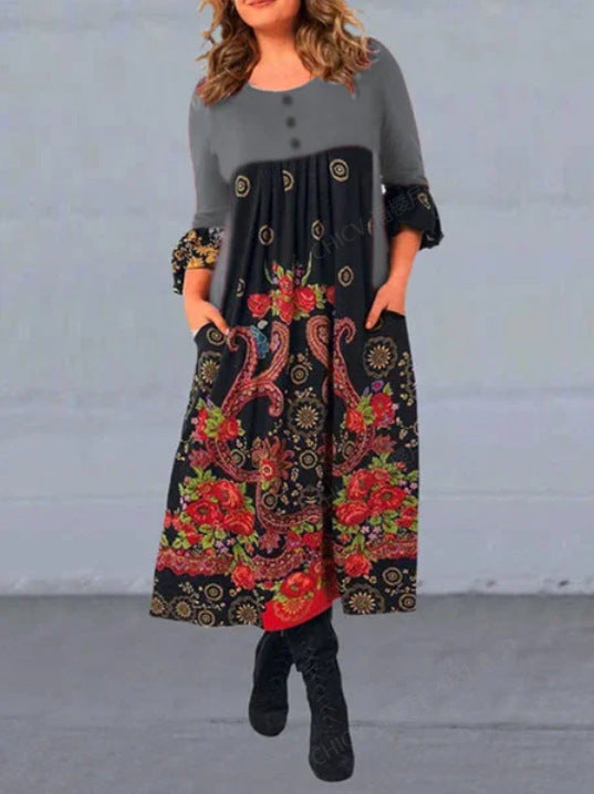 【S-5XL】👗 Nové dámské ležérní šaty s dlouhým rukávem ve vintage stylu