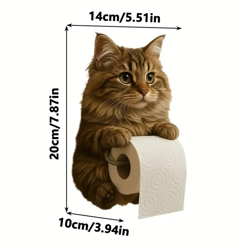 🐱【Žhavý výprodej letošního roku】Držák toaletního papíru s roztomilým kočičím vzorem