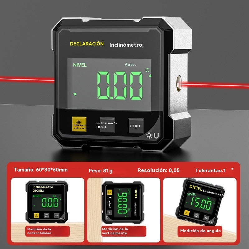 🔩Nivel láser de dos caras y succión magnética de cuatro lados