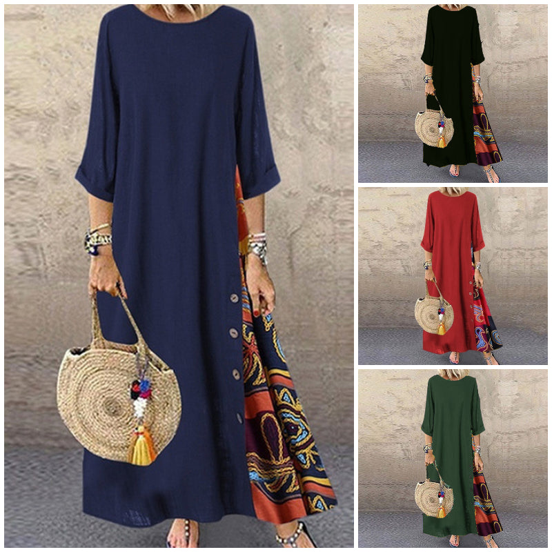 🌾【Horúci výpredaj】💕[M-5XL] Nové letné ľanové retro šaty – mäkké a príjemné na dotyk