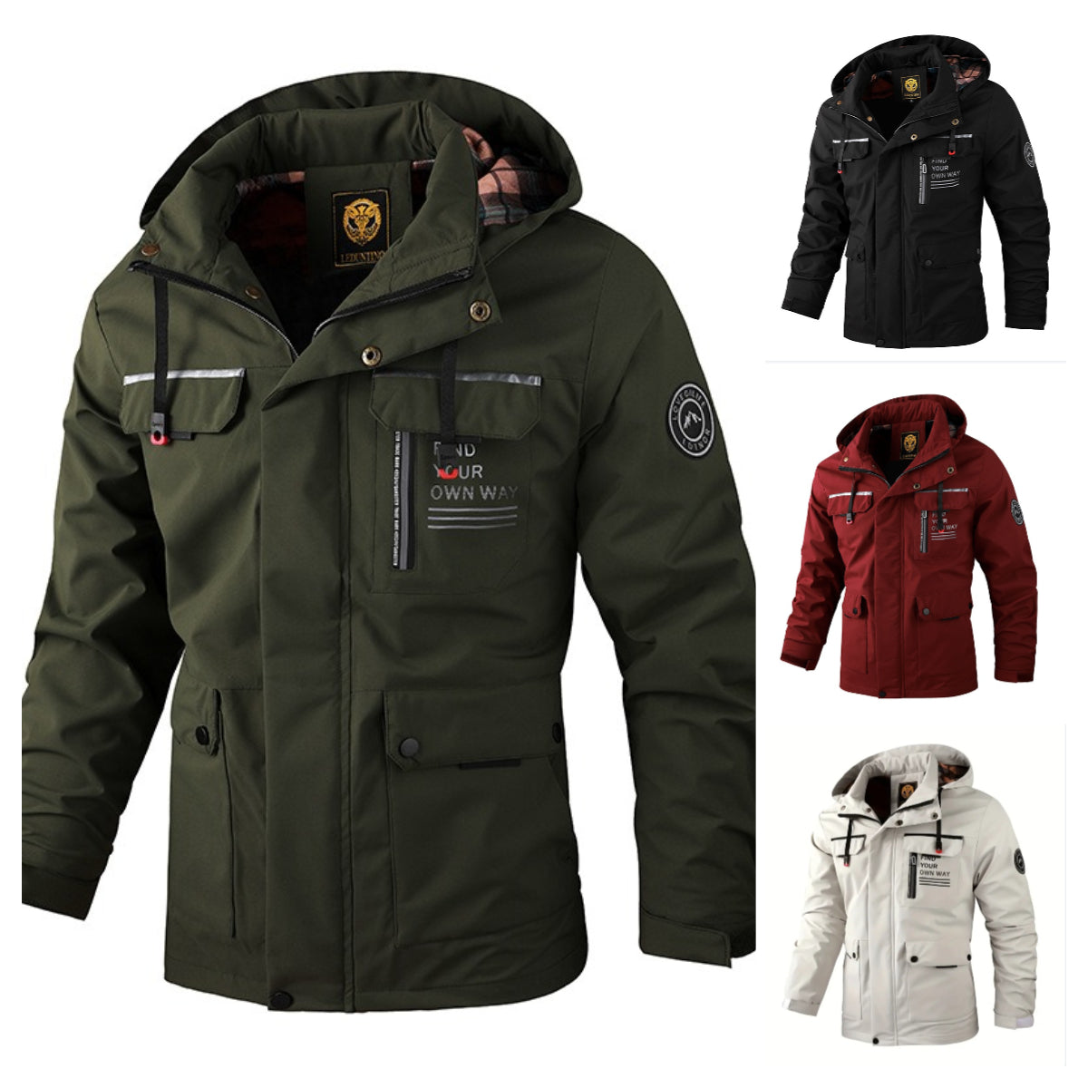🔥💥 【M-4XL】Nova jesensko-zimska moška topla, vetrovno odporna in vodoodporna jakna
