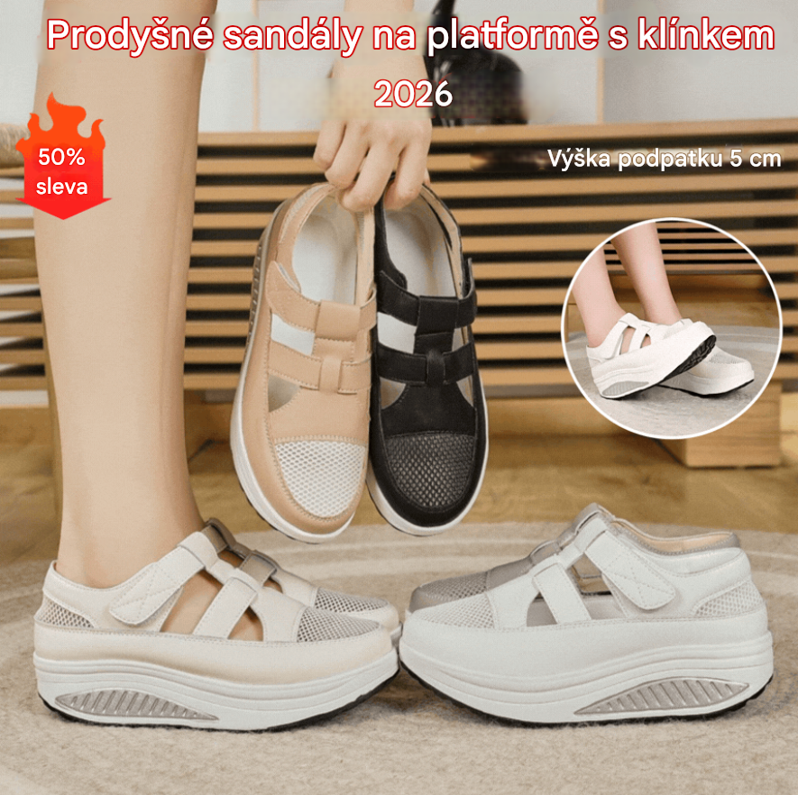 🔥【35-41】👣2026 Nové letní sandály, silná podrážka, suchý zip a prodyšný design.