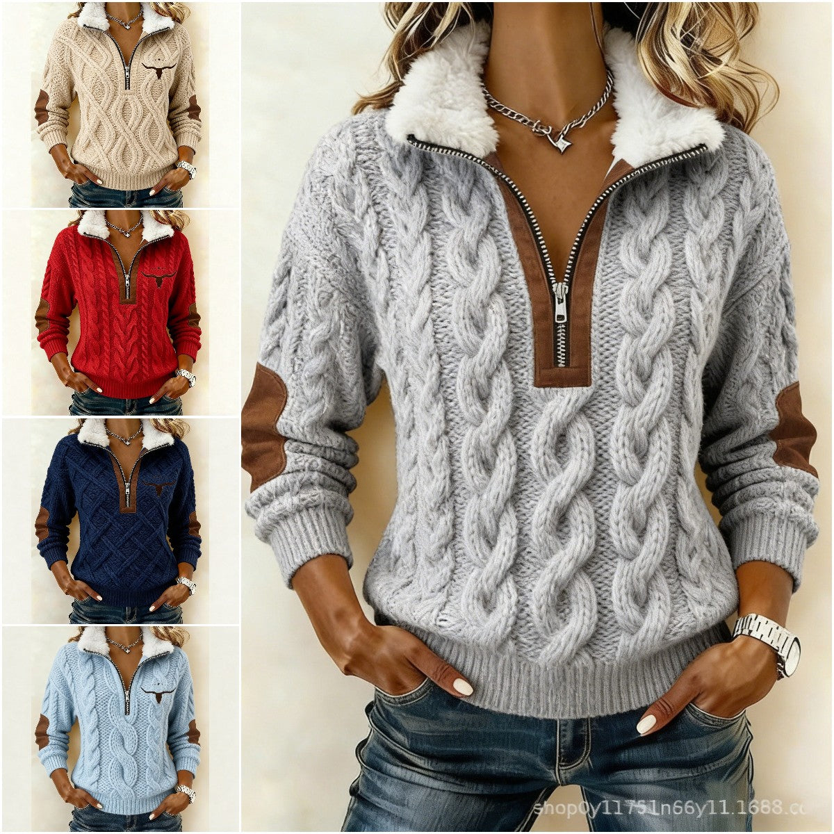 🔥  Mikina s dlhým rukávom, potlačou a plyšovým kardiganom