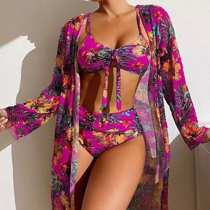 👙☀️【S-2XL】 Nová trojdielna súprava šatkových plaviek 2025
