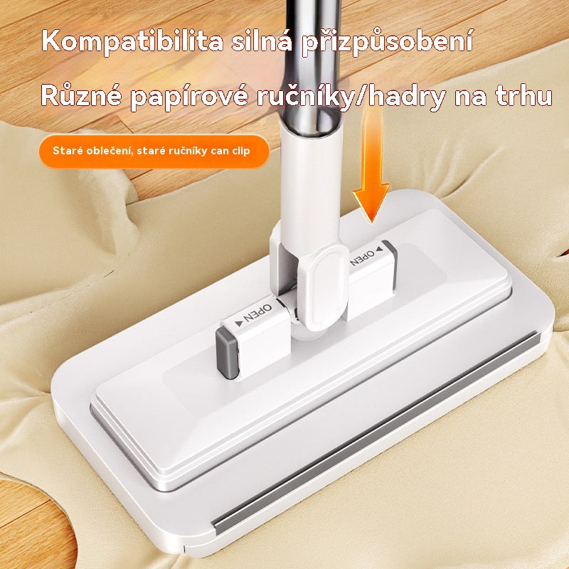 💦Multifunkční mop s klipem na hadřík, nový mop do domácnosti, který nevyžaduje mytí✅