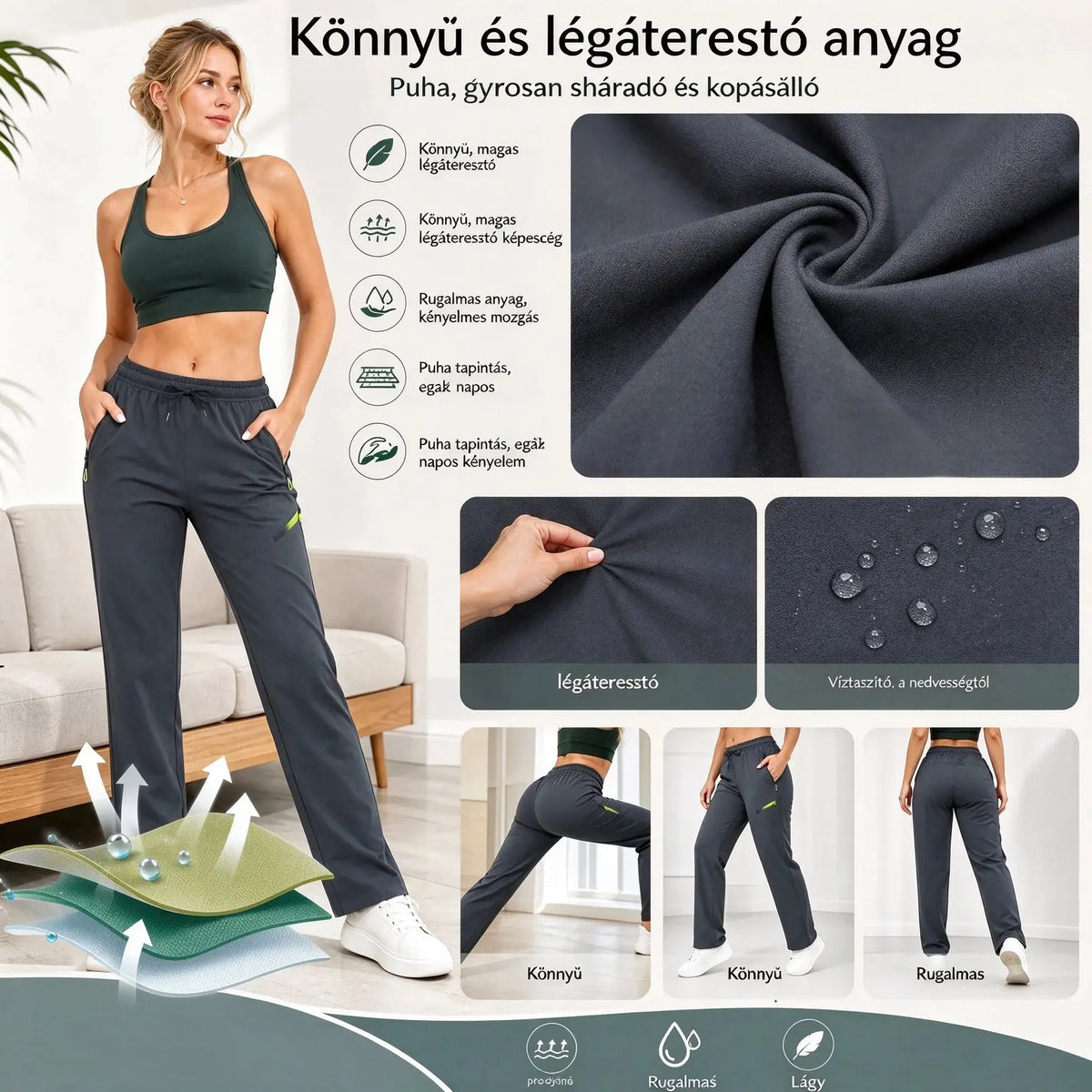 ⏳ Korlátozott ideig tartó ajánlat 🔥【XS-2XL】 Női, egyenes szabású cargo nadrág – Gumis derékrész; tökéletes munkához, utazáshoz és mindennapi viseletre 👖✨