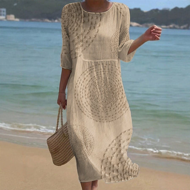 Doprava zdarma 👗【XS-4XL】Elegantní letní volnočasové šaty – prodyšné, pohodlné, univerzální a zeštíhlující.