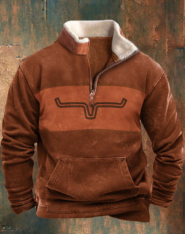 👕【S-4XL】Podzimní a zimní pánský módní teplý svetr s dlouhým rukávem, vytištěný 3D tiskem