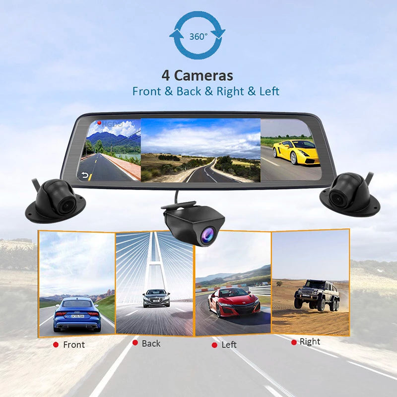 🚗Vlajková loď celoobrazovkový automobilový rekordér💻 1440P ultra čistý📲 pripojenie APP mobilného telefónu, hlasové ovládanie🎙 predné a zadné duálne nahrávanie