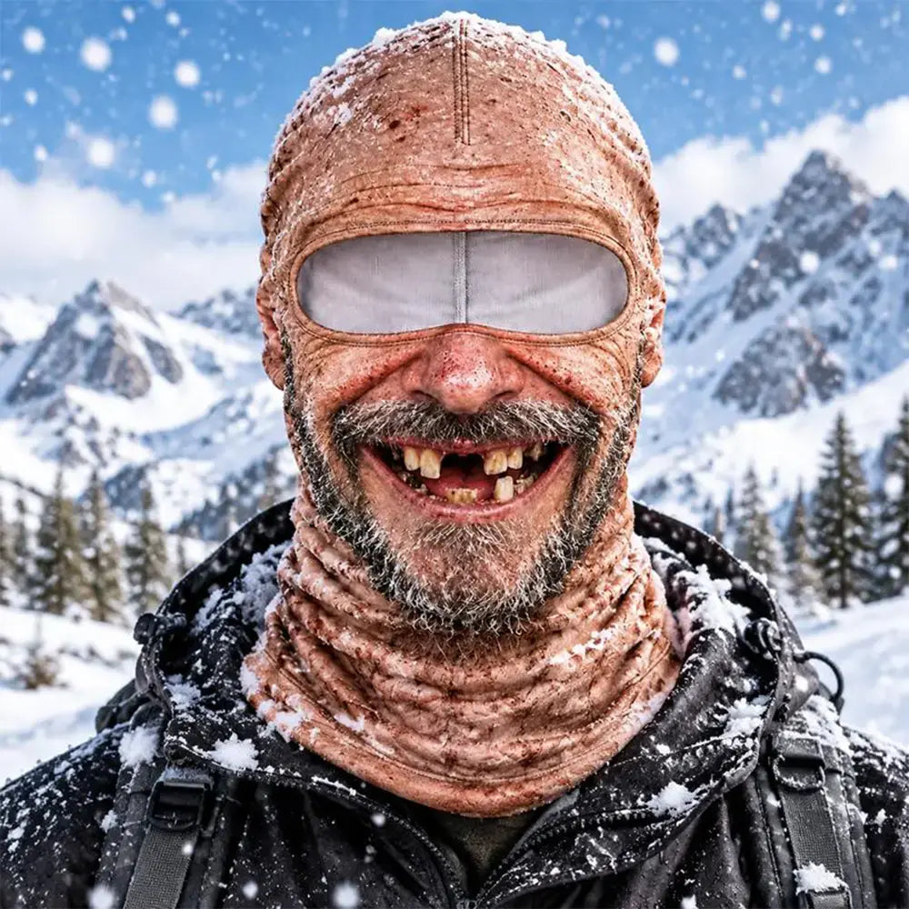 🔥1 kusy 540Kč😎3D zábavná a teplá obličejová maska pro zimní outdoorové sporty