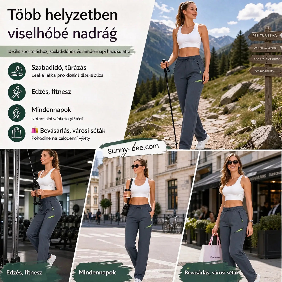 ⏳ Korlátozott ideig tartó ajánlat 🔥【XS-2XL】 Női, egyenes szabású cargo nadrág – Gumis derékrész; tökéletes munkához, utazáshoz és mindennapi viseletre 👖✨