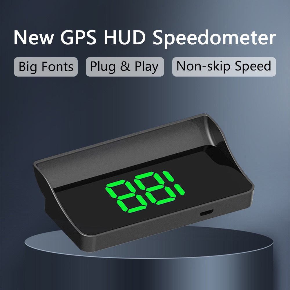 HUD GPS rychloměr s velkým displejem, zobrazení KM/H i MPH, přesné měření rychlosti.