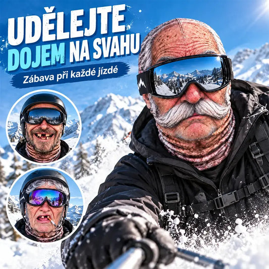 🔥1 kusy 540Kč😎3D zábavná a teplá obličejová maska pro zimní outdoorové sporty