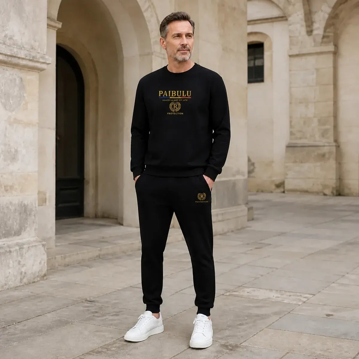 🔥 Pánská podzimní volnočasová sportovní souprava, novinka 👕👖【Mikina + kalhoty】