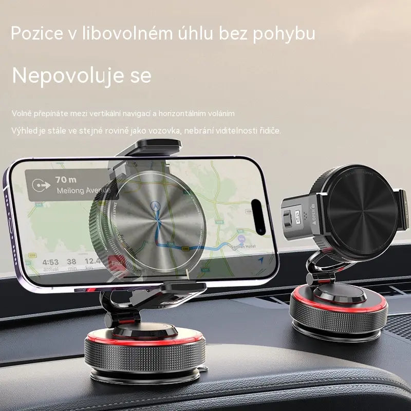 📱 Sleva 50 %! Držák telefonu do auta s přísavkou a magnetickou silou 20 N, teleskopickým ramenem a otočením o 360°. Stabilní a skládací! ✨🚗