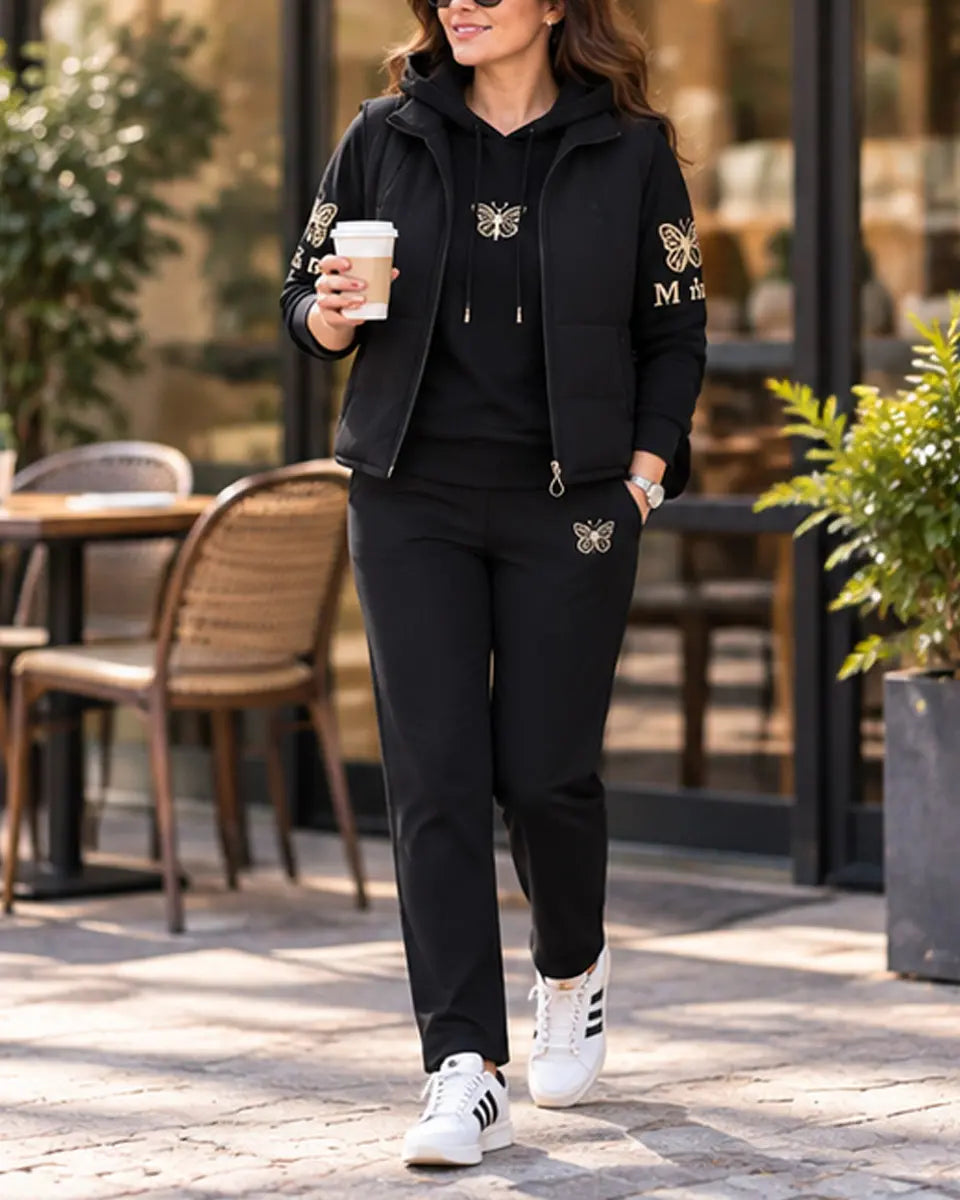 【M-4XL】💟💞Nowość 2026 – trzyczęściowy zestaw w stylu casual (kamizelka + top + spodnie)