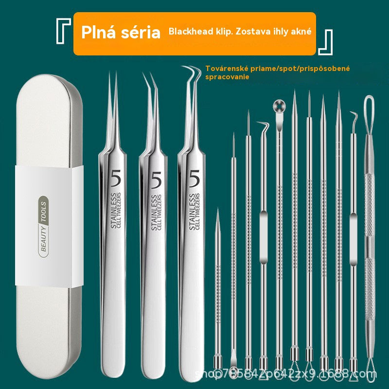💓Najpredávanejšia💥Sada nástrojov na odstraňovanie čiernych bodiek a nedokonalostí pleti, ľahko sa skladuje.