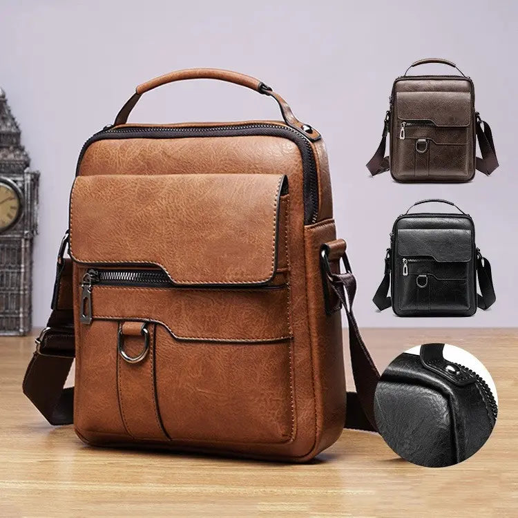 🔥Nova promocija 50% popusta 👜 Moderna in vsakodnevna moška usnjena torba z veliko zmogljivostjo