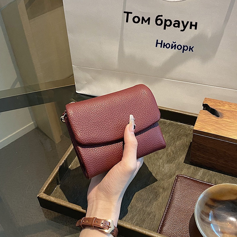 ⏰🔥 Doprava zdarma 🔥 Unisex peněženka Pebble, vyrobená z pravé kůže, stylový design