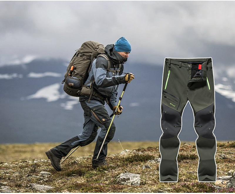 🏃‍♂️【S–5XL】Pánske outdoorové zahustené jesenné a zimné nohavice – teplé, flísové, nepremokavé a vetruodolné