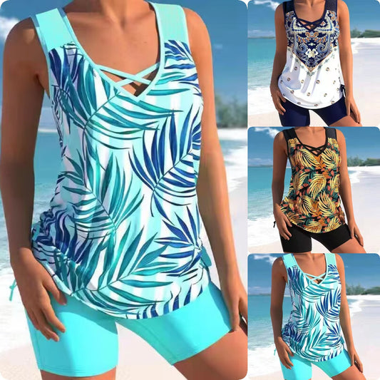 【S-4XL】Μαγιό δύο τεμαχίων plus size (απαραίτητο για τις ιαματικές πηγές)