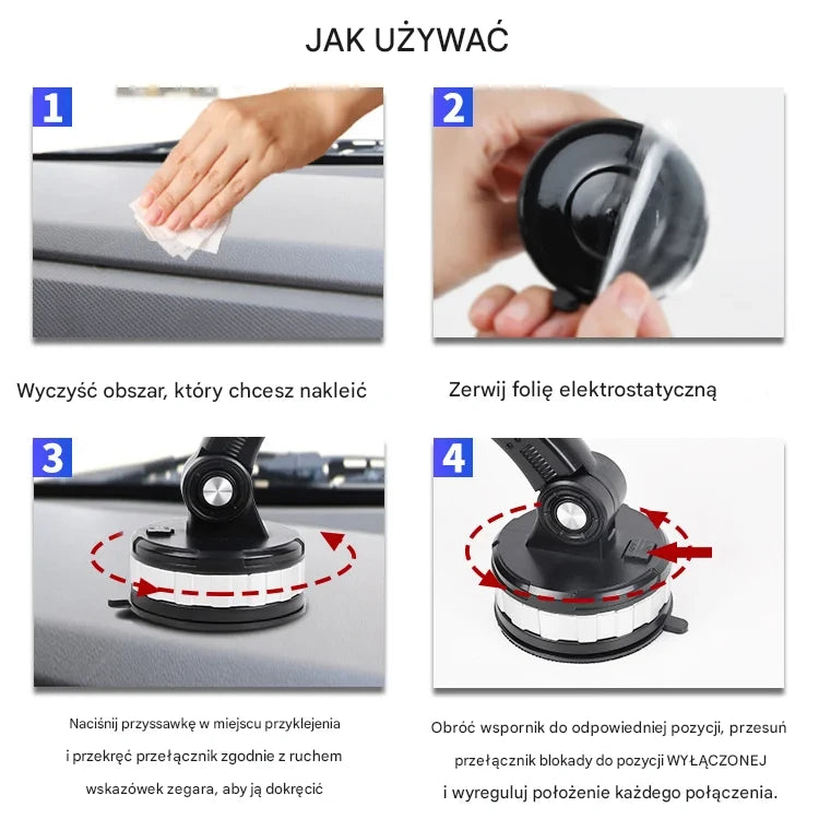 📱🔥Wielofunkcyjny uchwyt samochodowy na telefon, wytrzymuje ciężar do 5 kg!