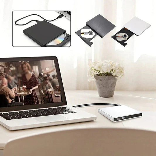 💿💻 Externá CD/DVD mechanika – Plug & Play, prenosná a kompatibilná so systémom Mac/Windows