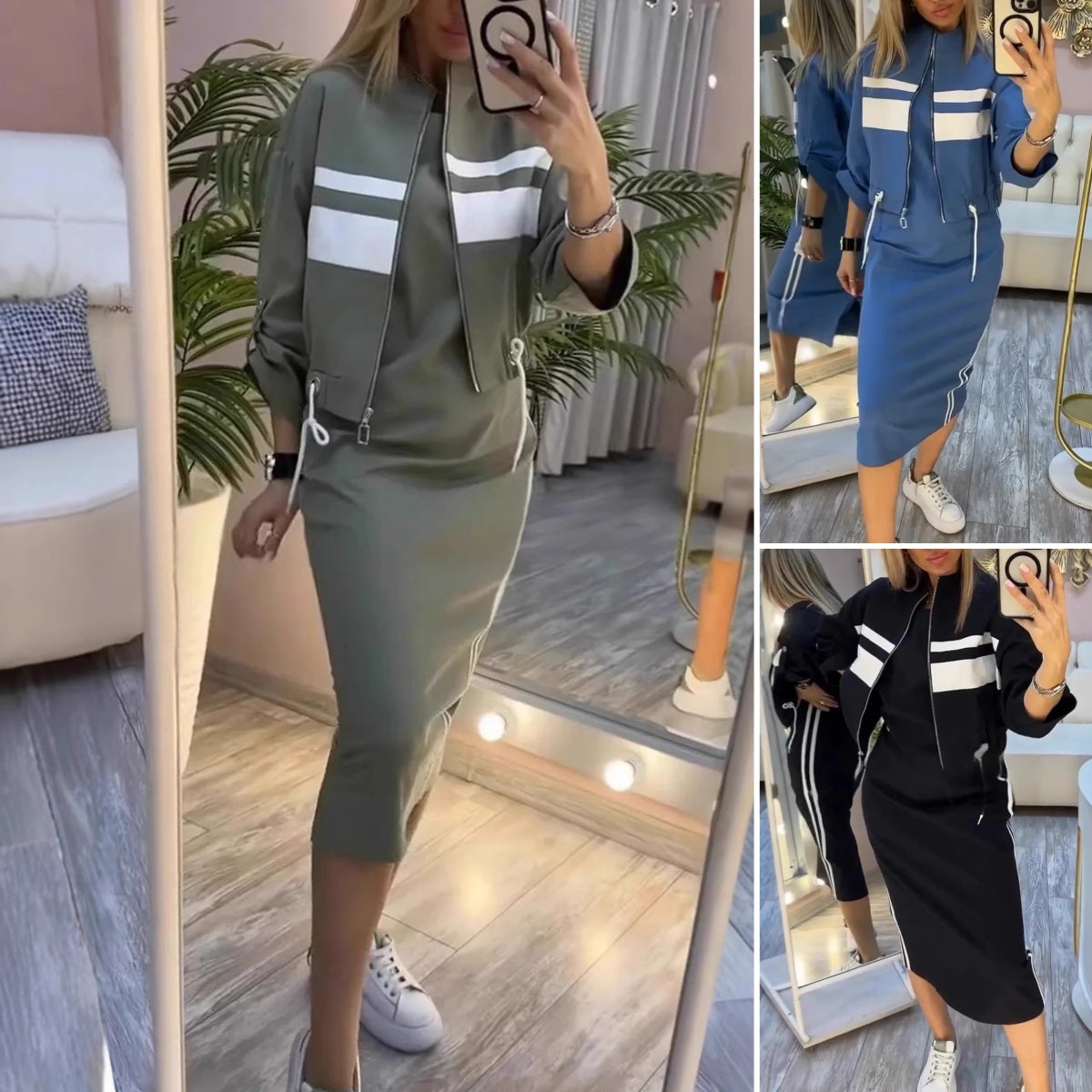 💕😍Moderné šaty s okrúhlym výstrihom a dámske sako z roku 2026, ležérny kostým